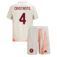 Koszulka piłkarska AS Roma Bryan Cristante #4 Strój wyjazdowy dla dzieci 2024-25 tanio Krótki Rękaw (+ Krótkie spodenki)